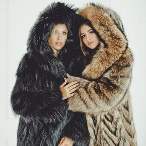 Hooded Fur Coat Women - Long Winter Coat - Raccoon Fur - Womens Winter Oversized